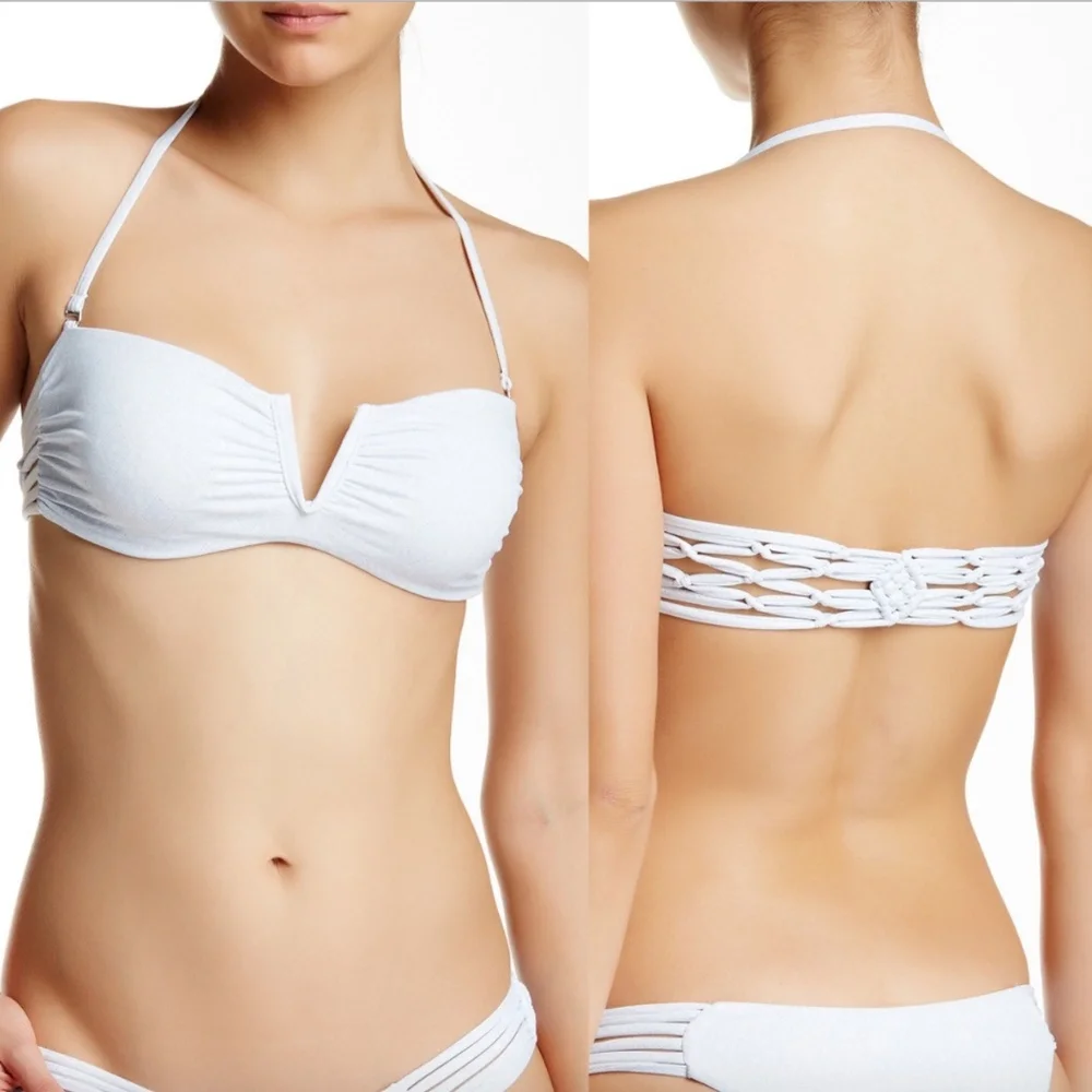 EUC $101 Frankie's Bikinis Willow Bikini Top small‎